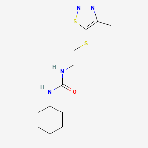 N-cyclohexyl-N'-{2-[(4-methyl-1,2,3-thiadiazol-5-yl)sulfanyl]ethyl}urea