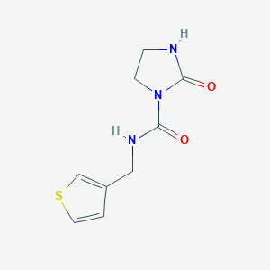molecular formula C9H11N3O2S B2384602 2-oxo-N-(thiophen-3-ylmethyl)imidazolidine-1-carboxamide CAS No. 1797970-94-5
