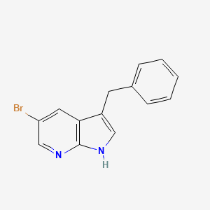molecular formula C14H11BrN2 B2384603 3-benzyl-5-bromo-1H-pyrrolo[2,3-b]pyridine CAS No. 2137929-76-9