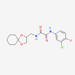 N1-(1,4-dioxaspiro[4.5]decan-2-ylmethyl)-N2-(3-chloro-4-fluorophenyl)oxalamide