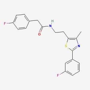 2-(4-fluorophenyl)-N-[2-[2-(3-fluorophenyl)-4-methyl-1,3-thiazol-5-yl]ethyl]acetamide