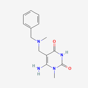 6-Amino-5-{[benzyl(methyl)amino]methyl}-1-methyl-1,2,3,4-tetrahydropyrimidine-2,4-dione
