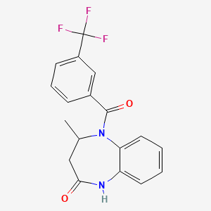 4-methyl-5-[3-(trifluoromethyl)benzoyl]-1,3,4,5-tetrahydro-2H-1,5-benzodiazepin-2-one
