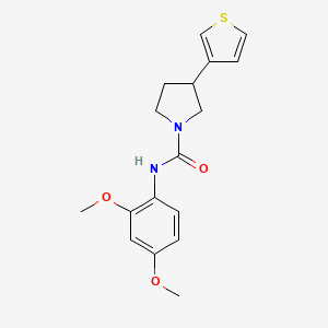 molecular formula C17H20N2O3S B2384626 N-(2,4-dimethoxyphenyl)-3-(thiophen-3-yl)pyrrolidine-1-carboxamide CAS No. 2191265-04-8