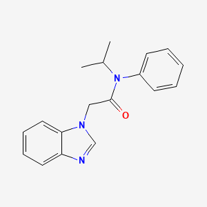 molecular formula C18H19N3O B2384647 Acetamide, 2-benzoimidazol-1-yl-N-isopropyl-N-phenyl- 