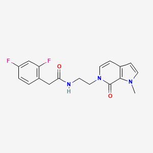 molecular formula C18H17F2N3O2 B2384665 2-(2,4-difluorophenyl)-N-(2-(1-methyl-7-oxo-1H-pyrrolo[2,3-c]pyridin-6(7H)-yl)ethyl)acetamide CAS No. 2034378-92-0