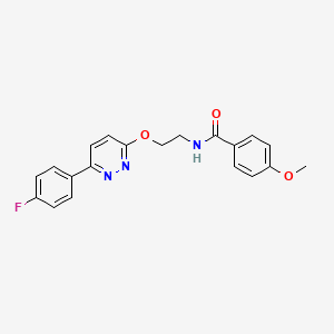 molecular formula C20H18FN3O3 B2384670 N-(2-((6-(4-fluorophenyl)pyridazin-3-yl)oxy)ethyl)-4-methoxybenzamide CAS No. 920248-50-6