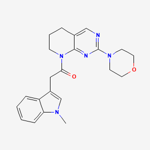 2-(1-methyl-1H-indol-3-yl)-1-(2-morpholino-6,7-dihydropyrido[2,3-d]pyrimidin-8(5H)-yl)ethan-1-one