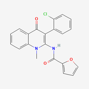 molecular formula C21H15ClN2O3 B2384717 N-[3-(2-chlorophenyl)-1-methyl-4-oxo-1,4-dihydroquinolin-2-yl]furan-2-carboxamide CAS No. 883963-32-4