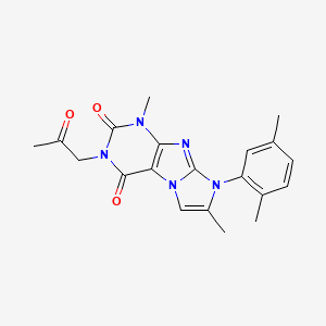 6-(2,5-Dimethylphenyl)-4,7-dimethyl-2-(2-oxopropyl)purino[7,8-a]imidazole-1,3-dione