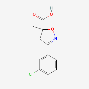 3-(3-Chlorophenyl)-5-methyl-4,5-dihydro-1,2-oxazole-5-carboxylic acid