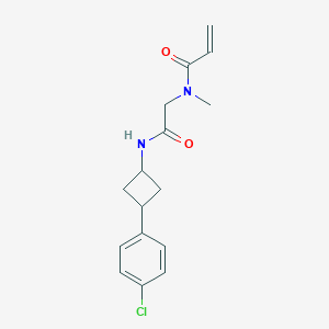 N-[2-[[3-(4-Chlorophenyl)cyclobutyl]amino]-2-oxoethyl]-N-methylprop-2-enamide
