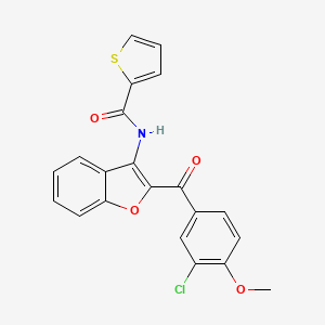 N-[2-(3-chloro-4-methoxybenzoyl)-1-benzofuran-3-yl]thiophene-2-carboxamide