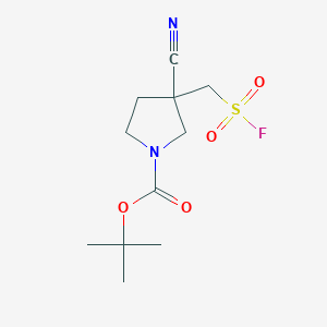 Tert-butyl 3-cyano-3-(fluorosulfonylmethyl)pyrrolidine-1-carboxylate