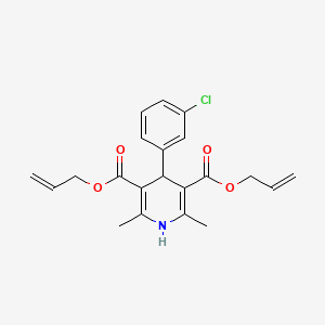 3,5-Bis(prop-2-en-1-yl) 4-(3-chlorophenyl)-2,6-dimethyl-1,4-dihydropyridine-3,5-dicarboxylate