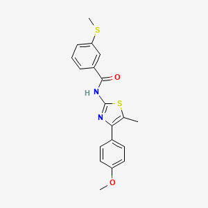 N-(4-(4-methoxyphenyl)-5-methylthiazol-2-yl)-3-(methylthio)benzamide