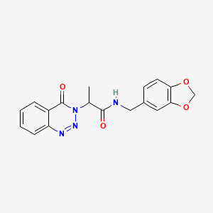 N-(benzo[d][1,3]dioxol-5-ylmethyl)-2-(4-oxobenzo[d][1,2,3]triazin-3(4H)-yl)propanamide