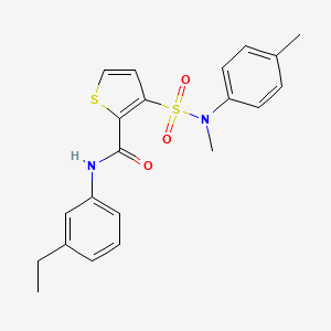 N-(3-ethylphenyl)-3-[methyl(4-methylphenyl)sulfamoyl]thiophene-2-carboxamide