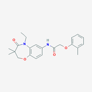 N-(5-ethyl-3,3-dimethyl-4-oxo-2,3,4,5-tetrahydrobenzo[b][1,4]oxazepin-7-yl)-2-(o-tolyloxy)acetamide
