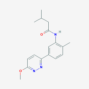 molecular formula C17H21N3O2 B2384783 N-[5-(6-methoxypyridazin-3-yl)-2-methylphenyl]-3-methylbutanamide CAS No. 1021102-05-5