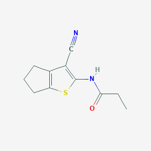 N-{3-cyano-4H,5H,6H-cyclopenta[b]thiophen-2-yl}propanamide