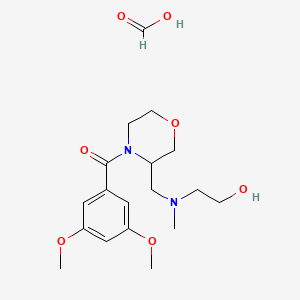 (3,5-Dimethoxyphenyl)(3-(((2-hydroxyethyl)(methyl)amino)methyl)morpholino)methanone formate
