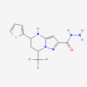 5-(Thiophen-2-yl)-7-(trifluoromethyl)-4,5,6,7-tetrahydropyrazolo[1,5-a]pyrimidine-2-carbohydrazide