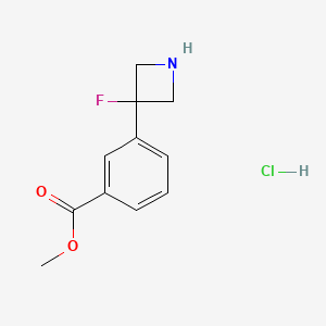 Methyl 3-(3-fluoroazetidin-3-yl)benzoate;hydrochloride