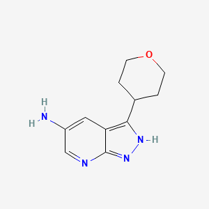 3-(Oxan-4-yl)-1H-pyrazolo[3,4-b]pyridin-5-amine