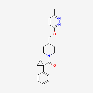 [4-[(6-Methylpyridazin-3-yl)oxymethyl]piperidin-1-yl]-(1-phenylcyclopropyl)methanone