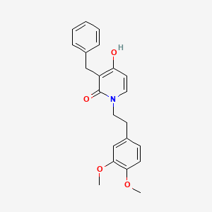molecular formula C22H23NO4 B2384828 3-benzyl-1-(3,4-dimethoxyphenethyl)-4-hydroxy-2(1H)-pyridinone CAS No. 478247-71-1