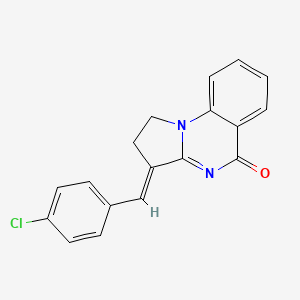 (E)-3-(4-chlorobenzylidene)-2,3-dihydropyrrolo[1,2-a]quinazolin-5(1H)-one