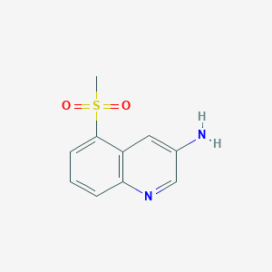 molecular formula C10H10N2O2S B2384842 5-(Methylsulfonyl)quinolin-3-amine CAS No. 1956341-17-5