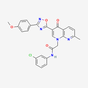 molecular formula C26H20ClN5O4 B2384851 N-(2,3-dimethylphenyl)-2-[5-(3-methyl-2-thienyl)-1,3,4-oxadiazol-2-yl]acetamide CAS No. 1029728-16-2