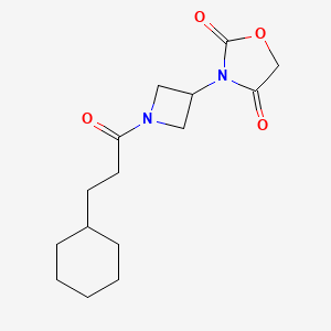 3-(1-(3-Cyclohexylpropanoyl)azetidin-3-yl)oxazolidine-2,4-dione