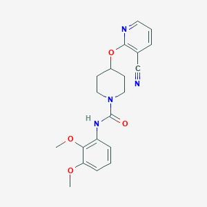 molecular formula C20H22N4O4 B2384854 4-((3-cyanopyridin-2-yl)oxy)-N-(2,3-dimethoxyphenyl)piperidine-1-carboxamide CAS No. 1797595-84-6
