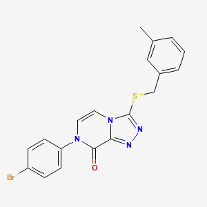 7-(4-bromophenyl)-3-((3-methylbenzyl)thio)-[1,2,4]triazolo[4,3-a]pyrazin-8(7H)-one