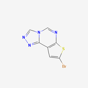molecular formula C7H3BrN4S B2384862 8-Chloro-thieno[3,2-e]-1,2,4-triazolo[4,3-c]pyrimidine CAS No. 1951440-74-6