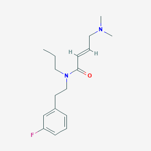 molecular formula C17H25FN2O B2384863 (E)-4-(Dimethylamino)-N-[2-(3-fluorophenyl)ethyl]-N-propylbut-2-enamide CAS No. 2411337-36-3