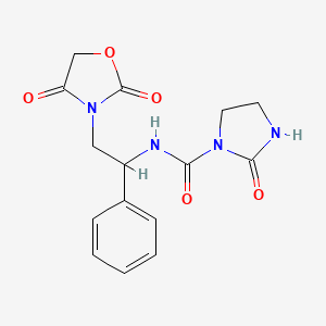 N-(2-(2,4-dioxooxazolidin-3-yl)-1-phenylethyl)-2-oxoimidazolidine-1-carboxamide