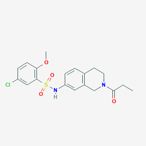 5-chloro-2-methoxy-N-(2-propionyl-1,2,3,4-tetrahydroisoquinolin-7-yl)benzenesulfonamide