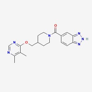 (1H-benzo[d][1,2,3]triazol-5-yl)(4-(((5,6-dimethylpyrimidin-4-yl)oxy)methyl)piperidin-1-yl)methanone