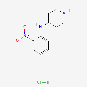 molecular formula C11H16ClN3O2 B2384884 N-(2-Nitrophenyl)piperidin-4-amine hydrochloride CAS No. 88915-31-5