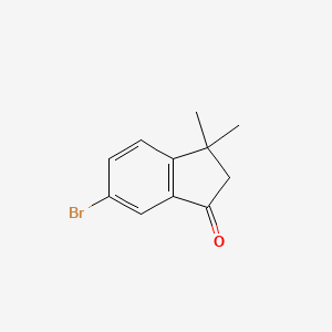 molecular formula C11H11BrO B2384892 6-Bromo-3,3-dimethyl-2,3-dihydro-1H-inden-1-one CAS No. 67159-84-6