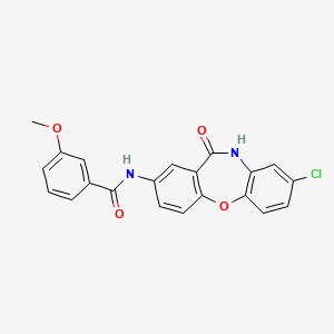 molecular formula C21H15ClN2O4 B2384899 N-(8-chloro-11-oxo-10,11-dihydrodibenzo[b,f][1,4]oxazepin-2-yl)-3-methoxybenzamide CAS No. 922084-29-5