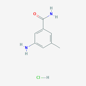 molecular formula C8H11ClN2O B2384906 3-Amino-5-methylbenzamide;hydrochloride CAS No. 2567498-43-3