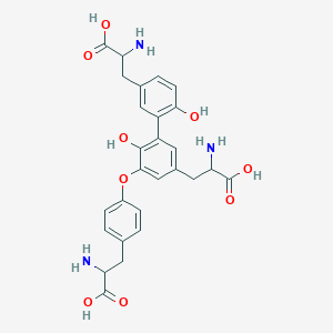 molecular formula C27H29N3O9 B238492 Pulcherosine CAS No. 126723-16-8