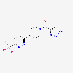 molecular formula C13H14F3N7O B2384922 (1-Methyltriazol-4-yl)-[4-[6-(trifluoromethyl)pyridazin-3-yl]piperazin-1-yl]methanone CAS No. 2380180-03-8