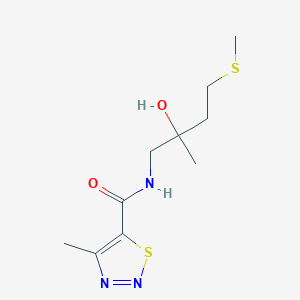 N-(2-hydroxy-2-methyl-4-(methylthio)butyl)-4-methyl-1,2,3-thiadiazole-5-carboxamide