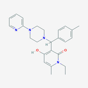 1-ethyl-4-hydroxy-6-methyl-3-((4-(pyridin-2-yl)piperazin-1-yl)(p-tolyl)methyl)pyridin-2(1H)-one